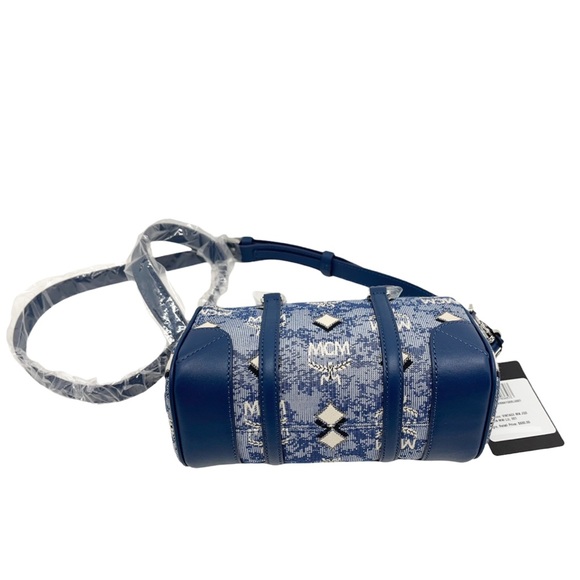 MCM Mini Logo Jacquard Boston Crossbody Bag - Picture 11 of 11